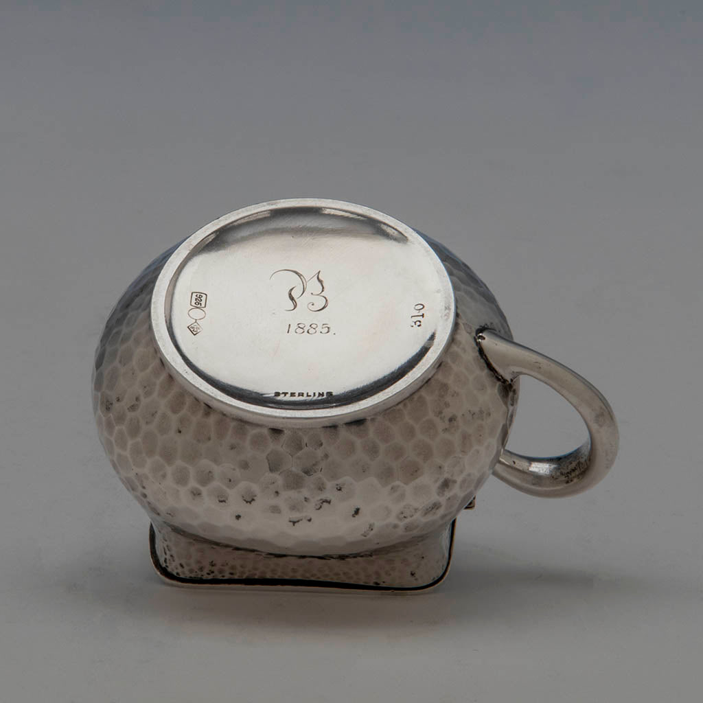 Marks on Dominick &amp; Haff Antique Sterling Silver Covered Mustard Pot, NYC, 1883