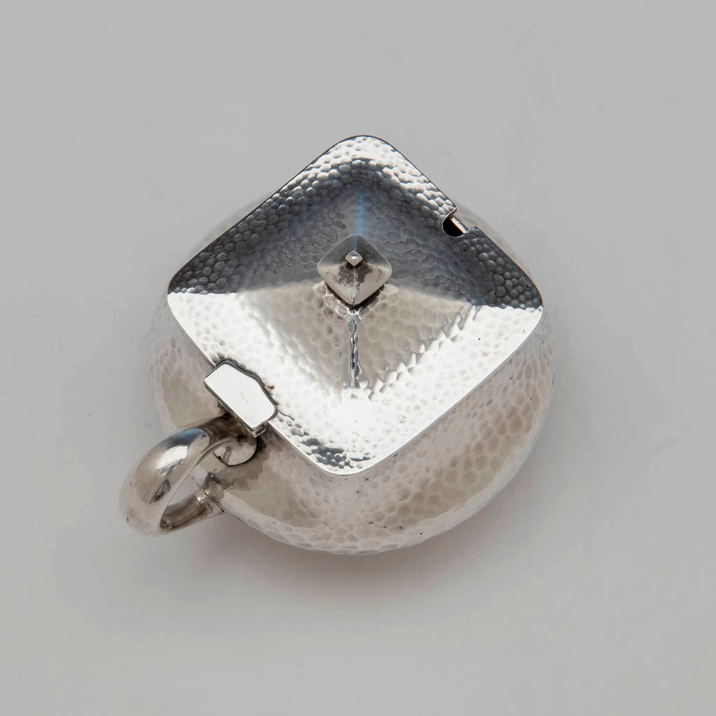 Cover to Dominick &amp; Haff Antique Sterling Silver Mustard Pot, NYC, 1883