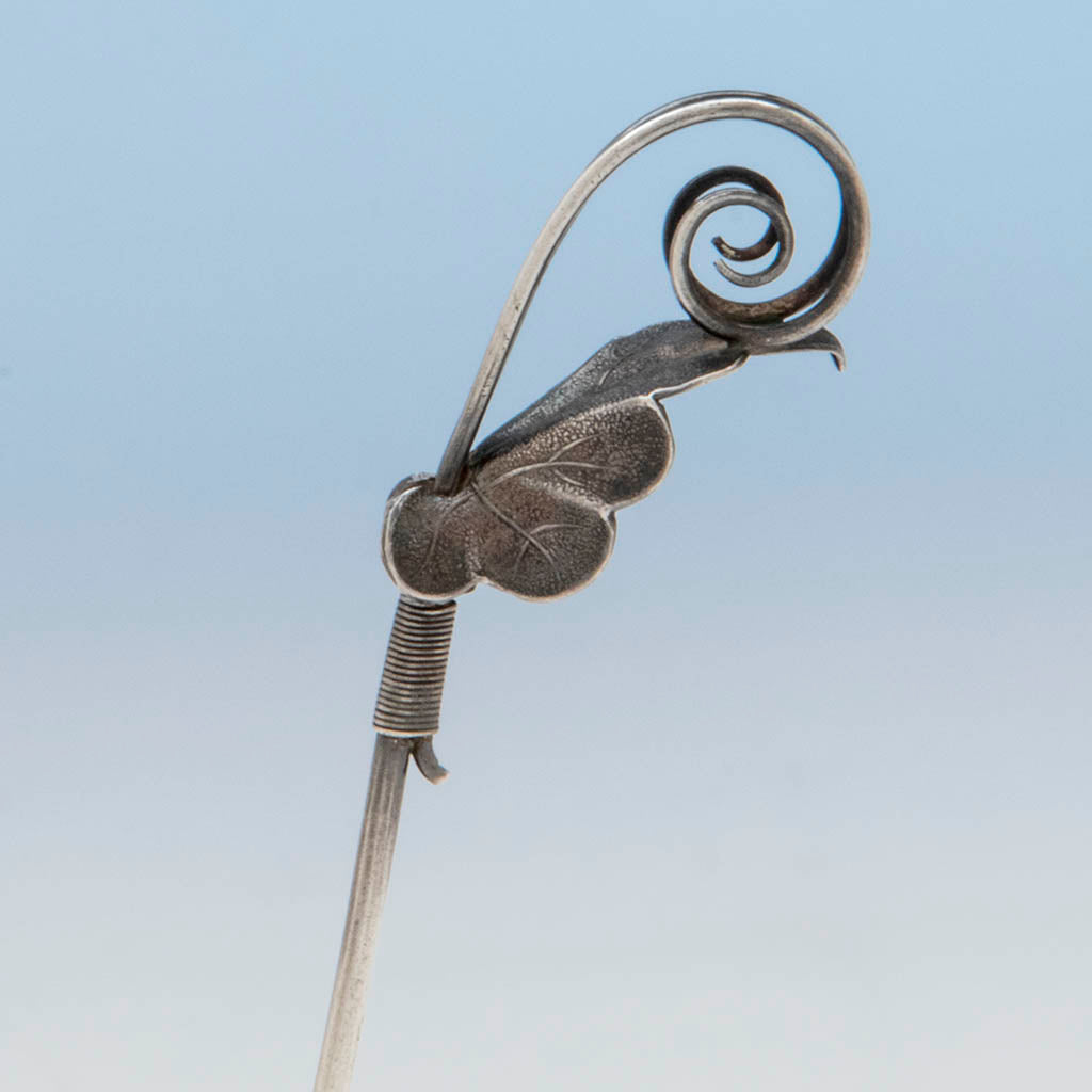 Gorham #26 Wire-work Antique Sterling Silver Sauce Ladle, Providence, RI, c. 1870