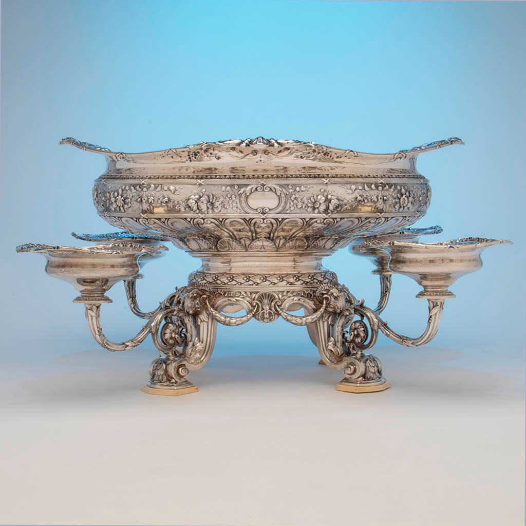 Gorham Rare 'Sample' Massive Antique Sterling Silver 'Louis XVI' Centerpiece, Providence, RI, c. 1910