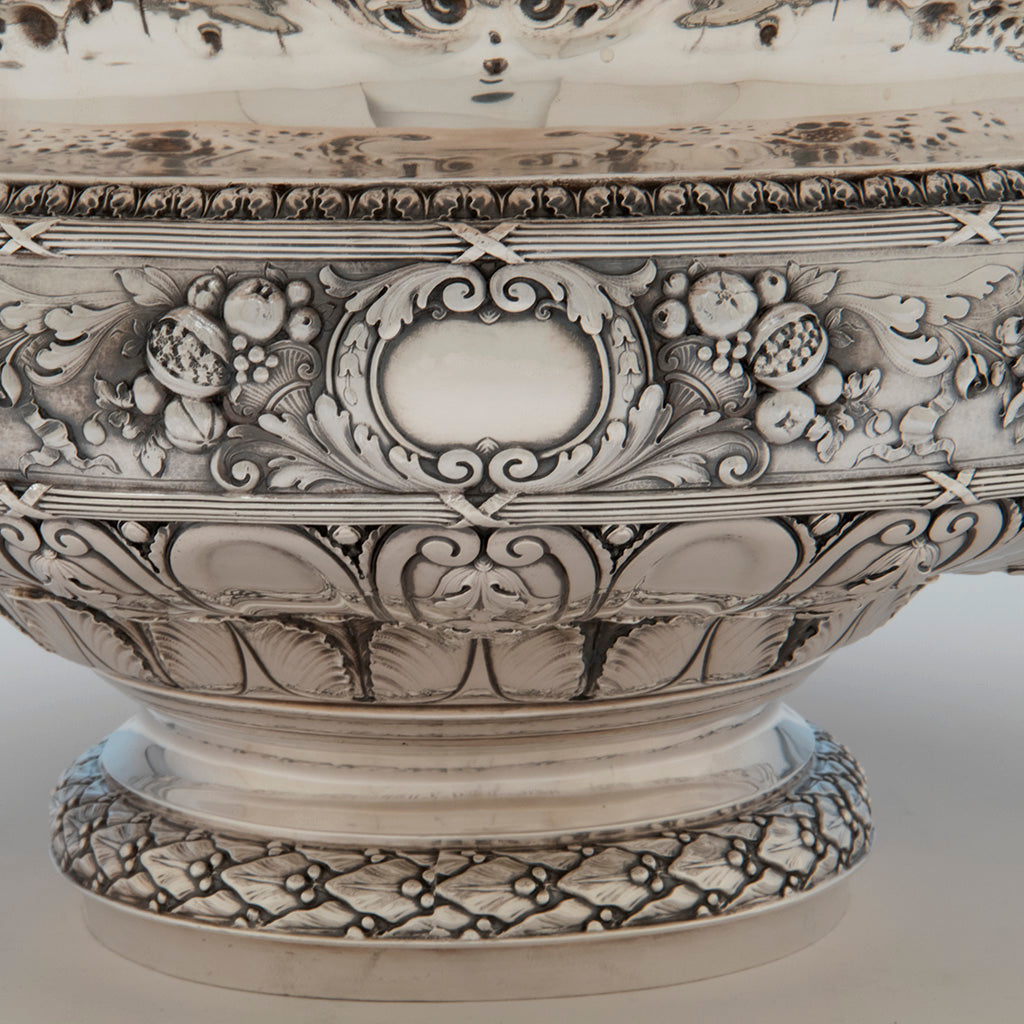 Reserve detail on Gorham Rare &#39;Sample&#39; Massive Antique Sterling Silver &#39;Louis XVI&#39; Centerpiece, Providence, RI, c. 1910