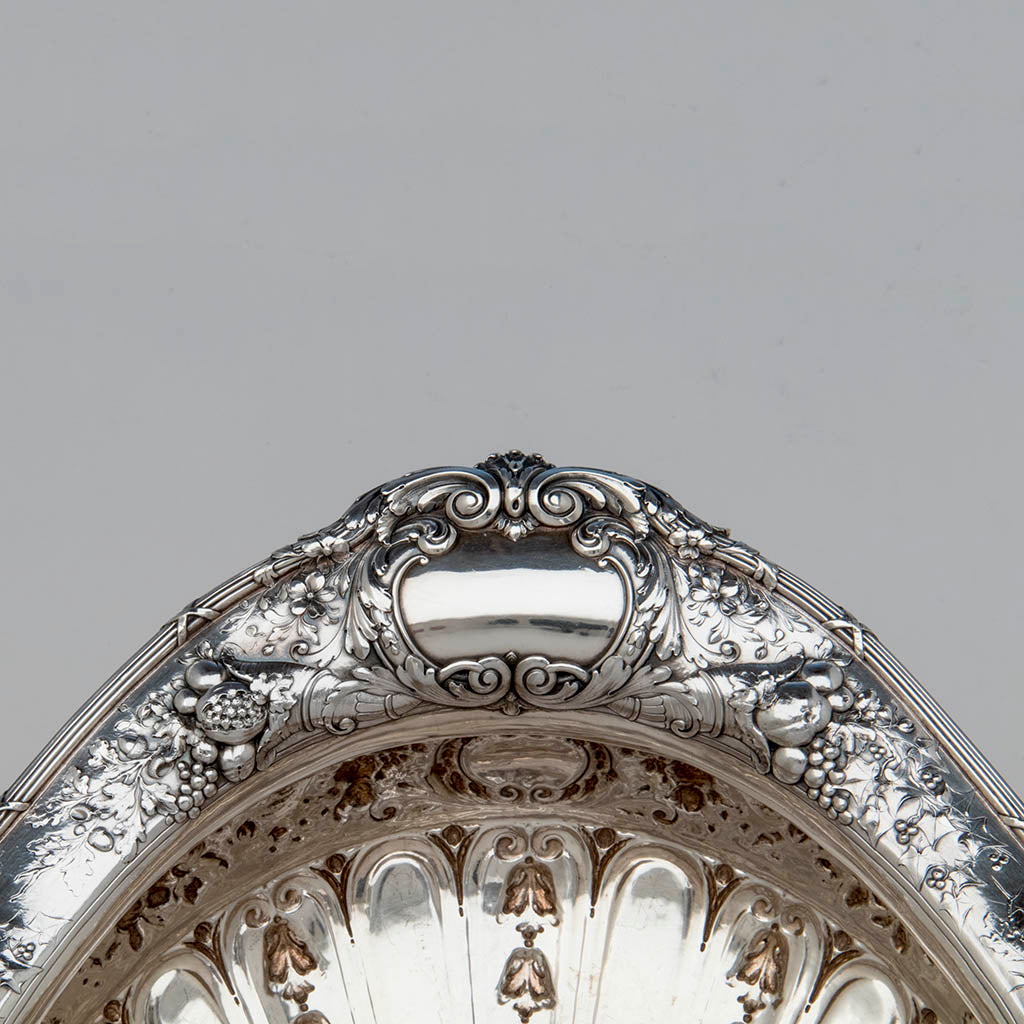 Bowl handle of Gorham Rare &#39;Sample&#39; Massive Antique Sterling Silver &#39;Louis XVI&#39; Centerpiece, Providence, RI, c. 1910