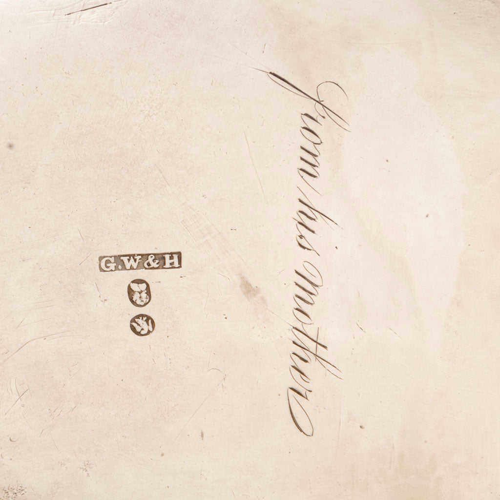 Marks on Gale, Wood and Hughes Antique Coin Silver Footed Basket, NYC,. NY, 1833-45