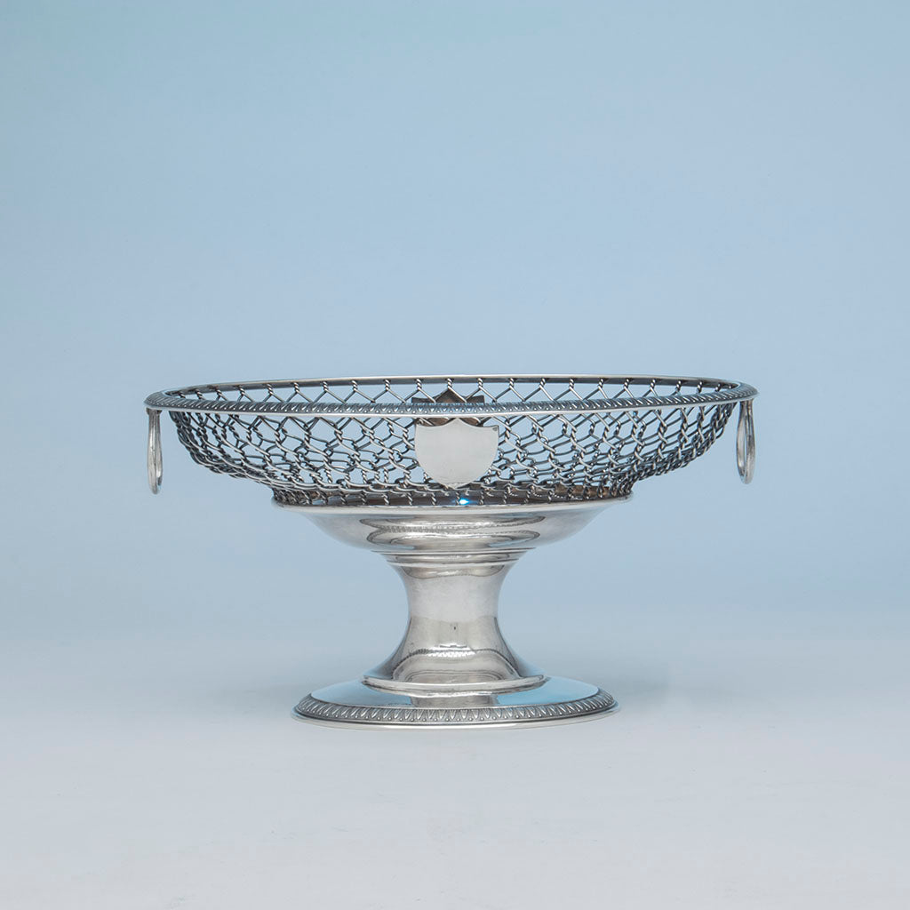 William Gale & Son Antique Sterling Silver Fruit or Centerpiece Bowl, New York City, 1862