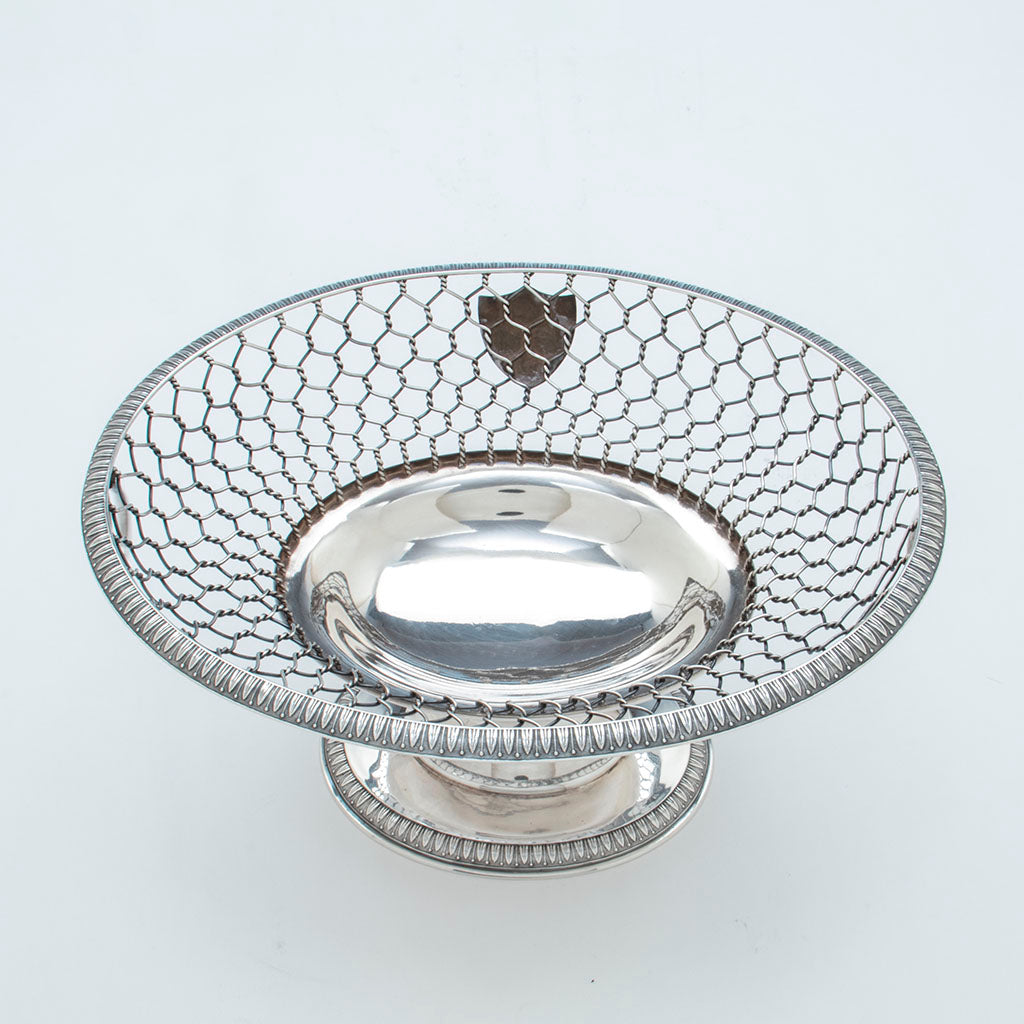 Interior of William Gale &amp; Son Antique Sterling Silver Fruit or Centerpiece Bowl, New York City, 1862