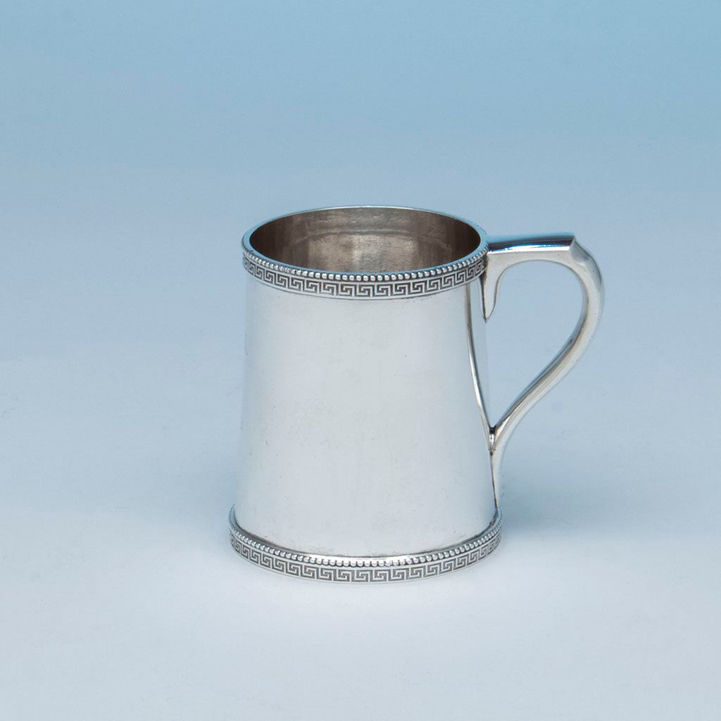 Tiffany and Co. Antique Sterling Silver Large Child's Cup by Moore, New York City, NY, c. 1858