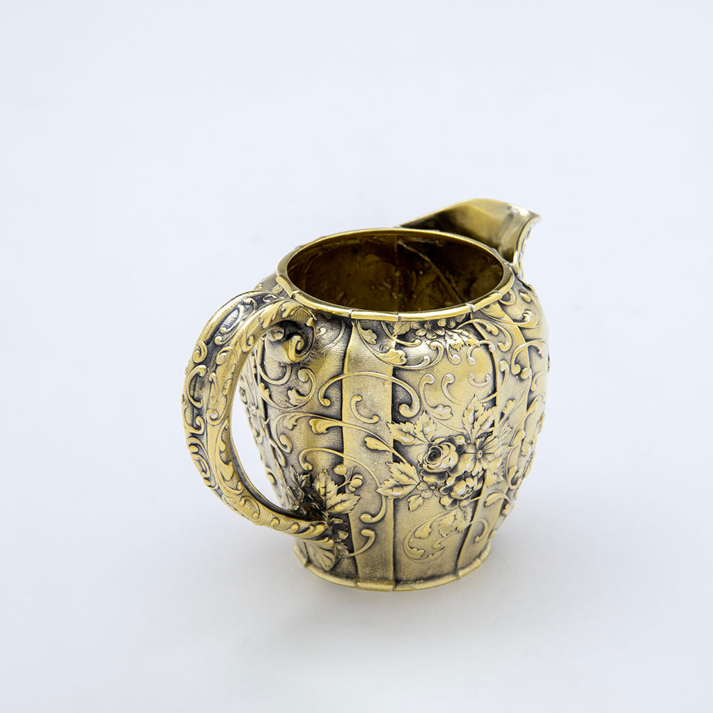 Handle to Gorham Rare Sample Electroform Silver Gilt Creamer, Providence, RI, 1888