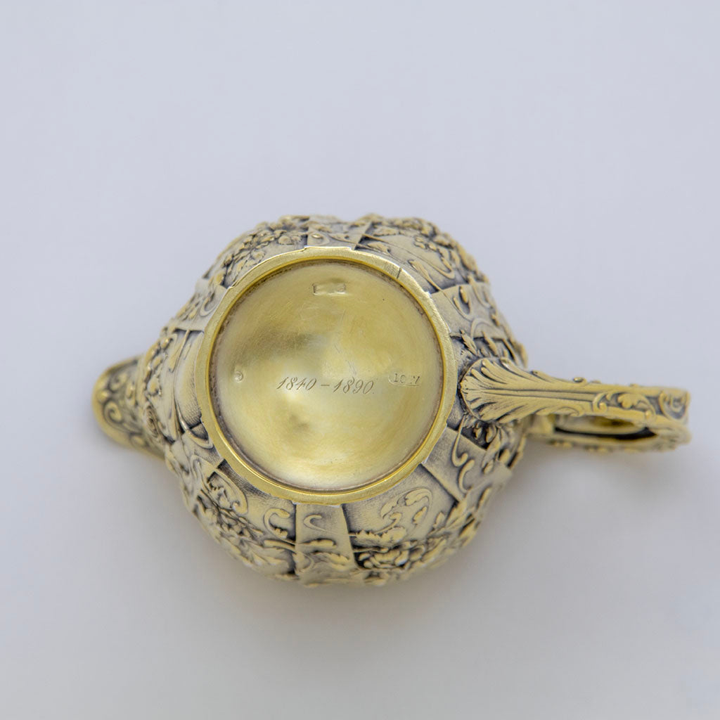 Marks on Gorham Rare Sample Electroform Silver Gilt Creamer, Providence, RI, 1888
