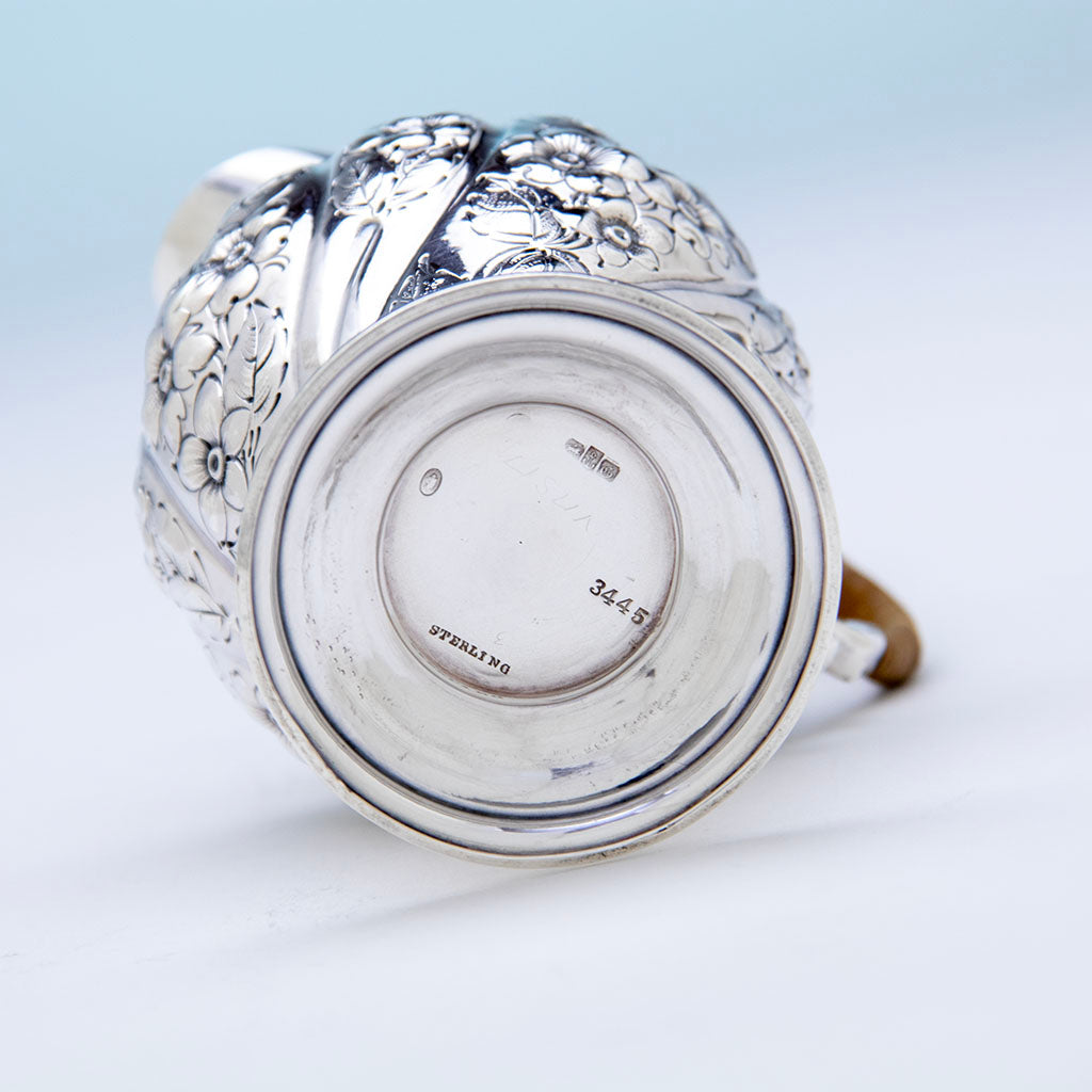 Marks on Gorham Rare Antique Sterling Tete-a-tete Chocolate Pot, Providence, RI, 1889