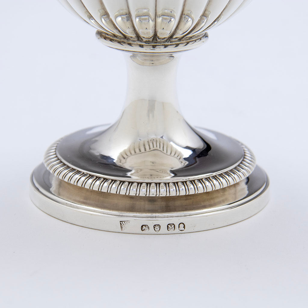 Marks to second of Pair of Burwash &amp; Sibley English Sterling Agricultural Ploughing Trophies, London, 1807/08