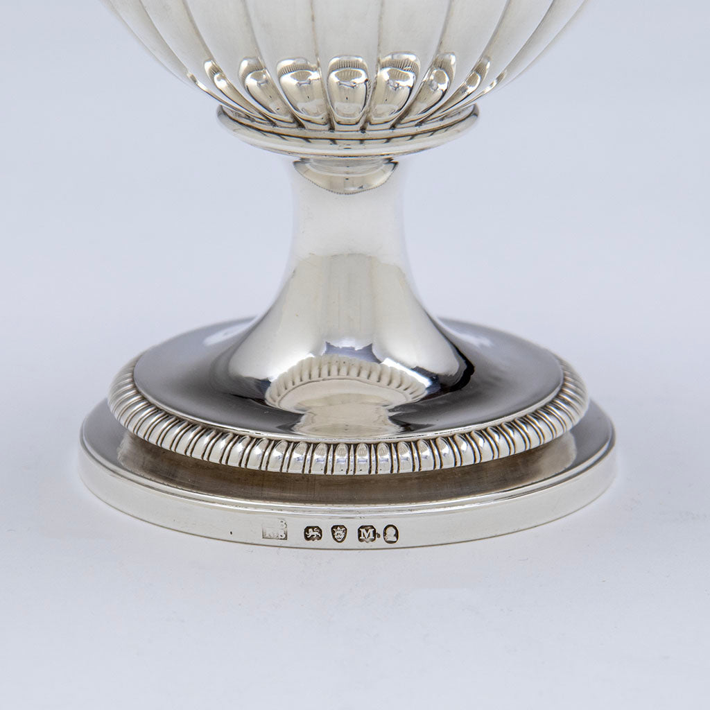 Marks to one of Pair of Burwash &amp; Sibley English Sterling Agricultural Ploughing Trophies, London, 1807/08