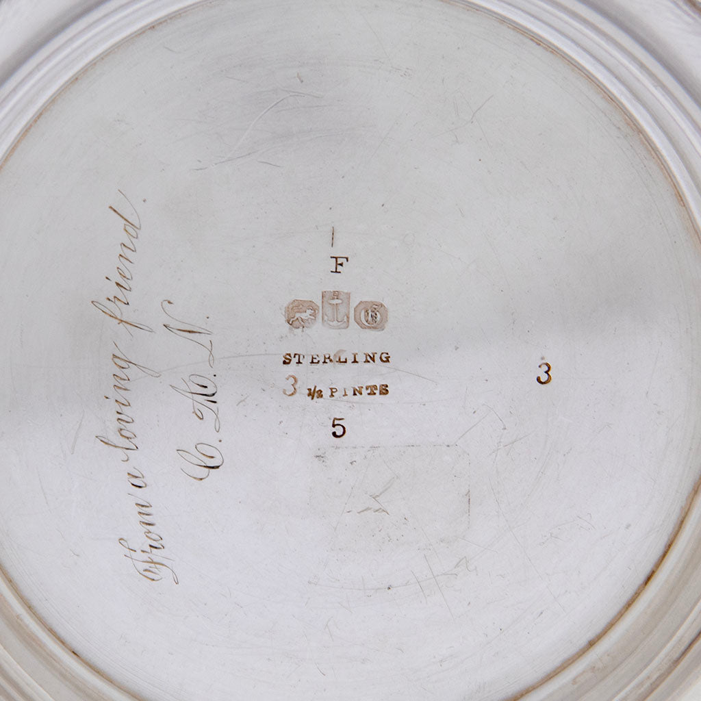 Gorham Antique Sterling Silver Covered Tankard, Providence Gorham Antique Sterling Silver Covered Tankard, Providence
