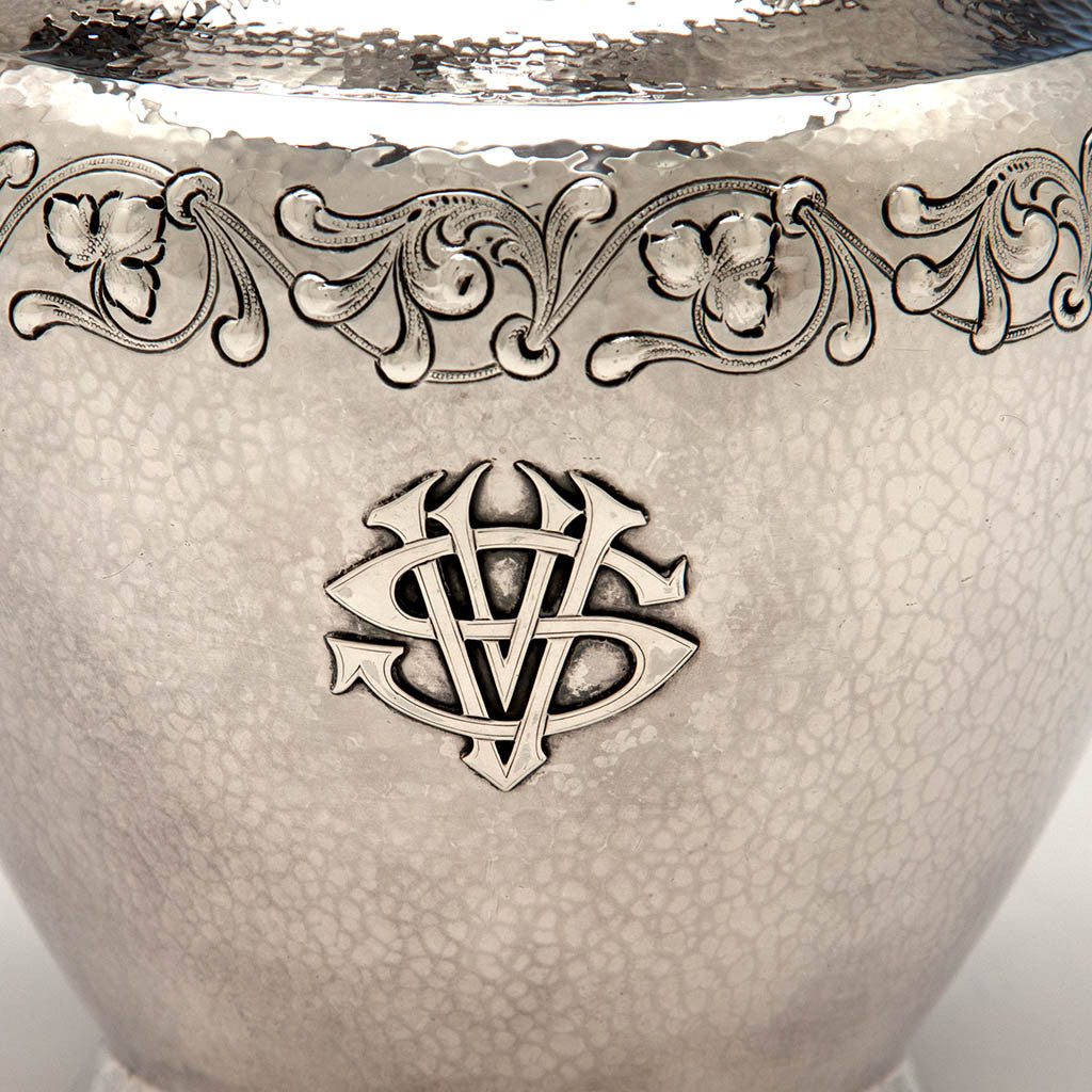 Detail of Marshall Field &amp; Company &#39;Colonial&#39; Sterling Silver Arts &amp; Crafts Water Pitcher, Chicago, 1907-c. 1925