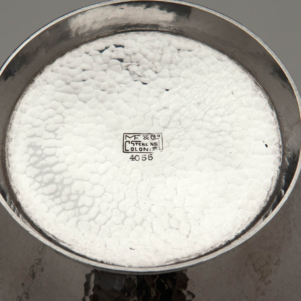 Marks on Marshall Field &amp; Company &#39;Colonial&#39; Sterling Silver Arts &amp; Crafts Water Pitcher, Chicago, 1907-c. 1925