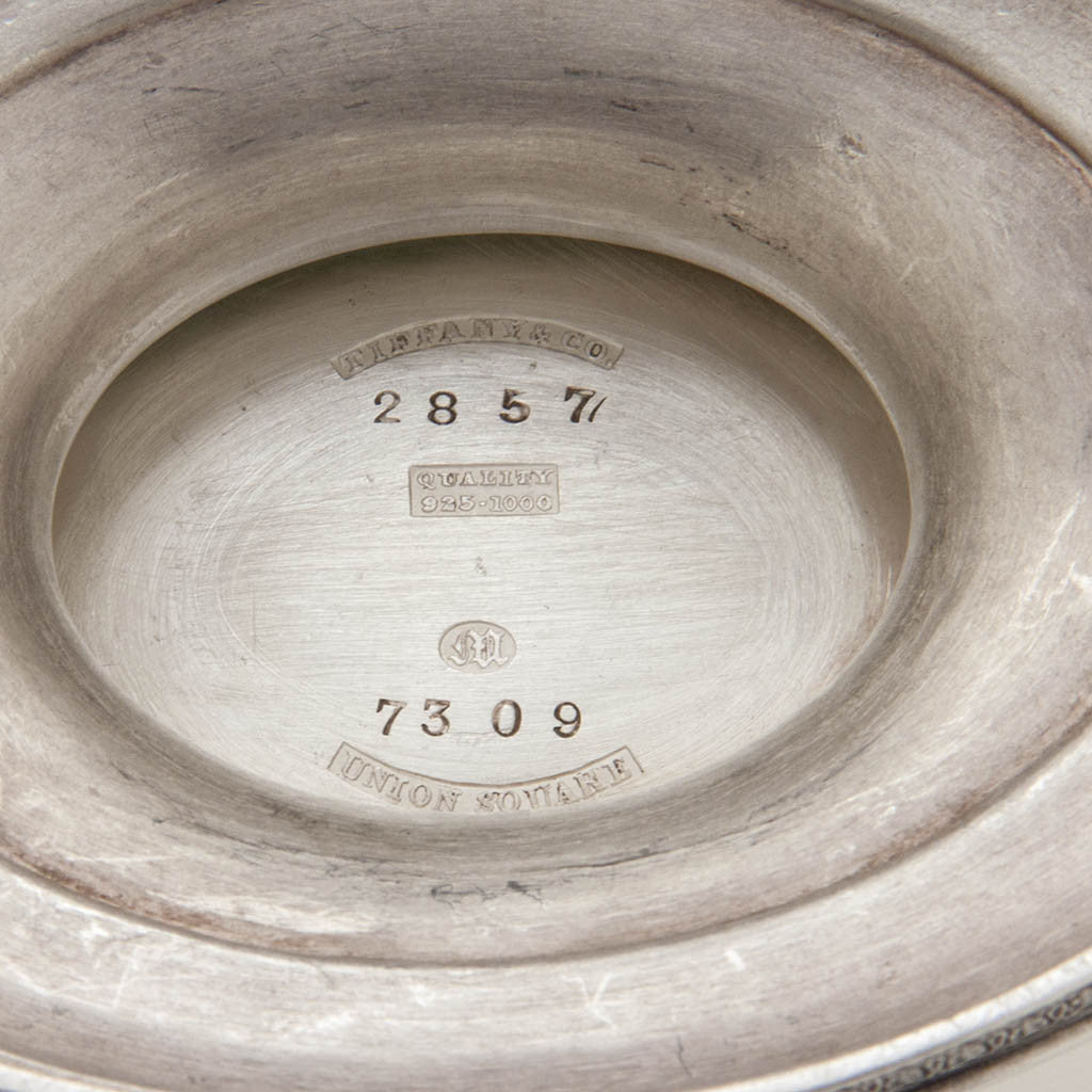 Marks on Tiffany &amp; Co Pair of Antique Sterling Silver Tureens, New York City, 1870-75