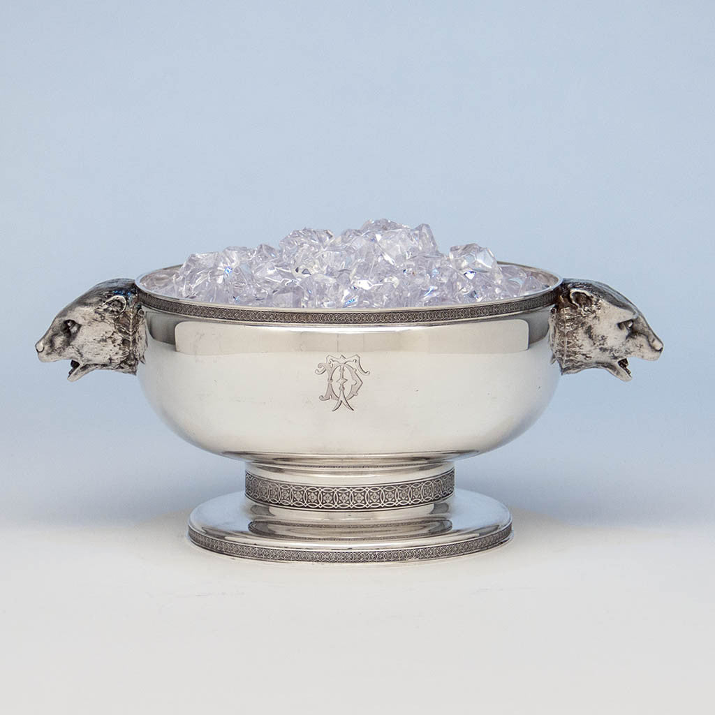 Tiffany &amp; Co Antique Sterling Silver Figural Ice Bowl, New York City, c. 1870-75