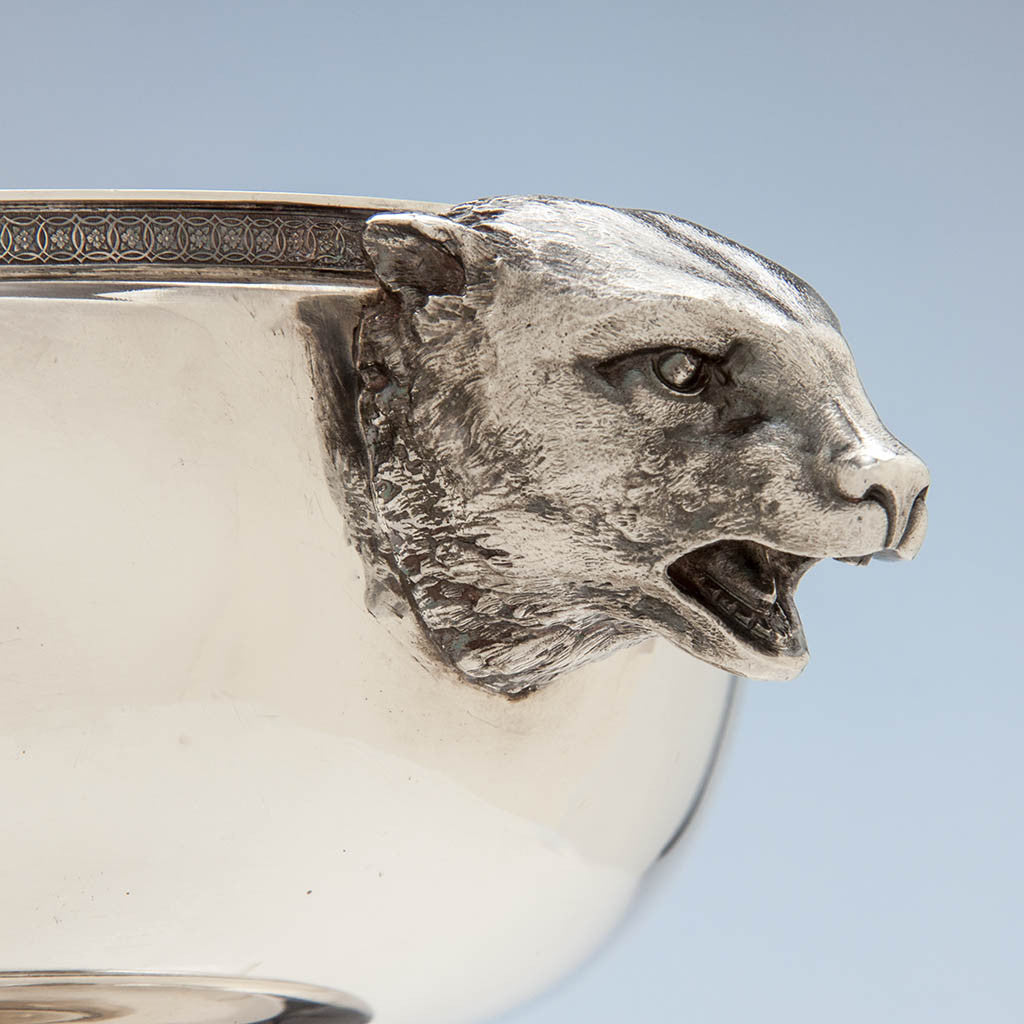 Profile of Tiffany &amp; Co Antique Sterling Silver Figural Ice Bowl, New York City, c. 1870-75