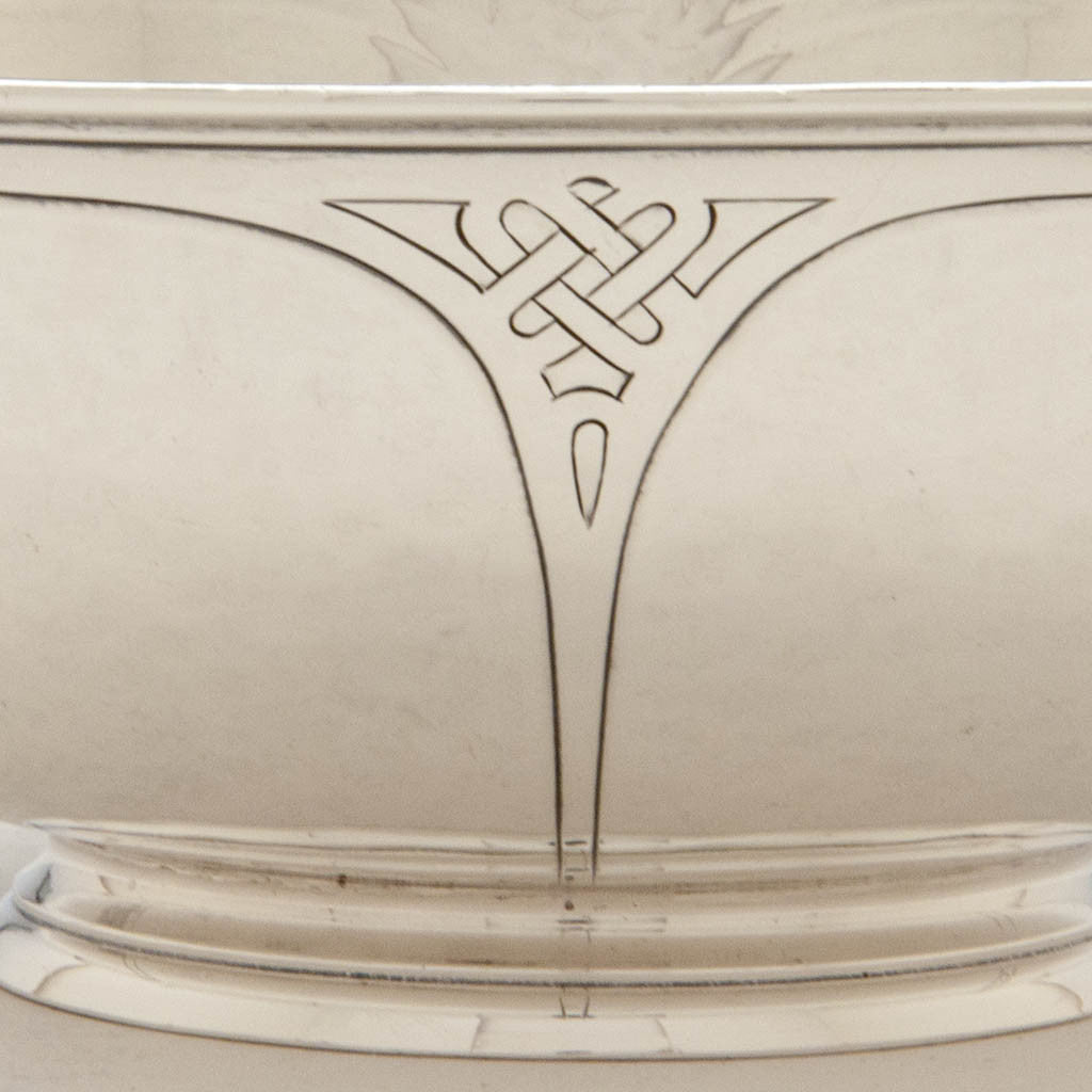 Detail of Arthur Stone Arts &amp; Crafts Sterling Silver Decorated Bowl, Gardner, Massachusetts, 1909-19