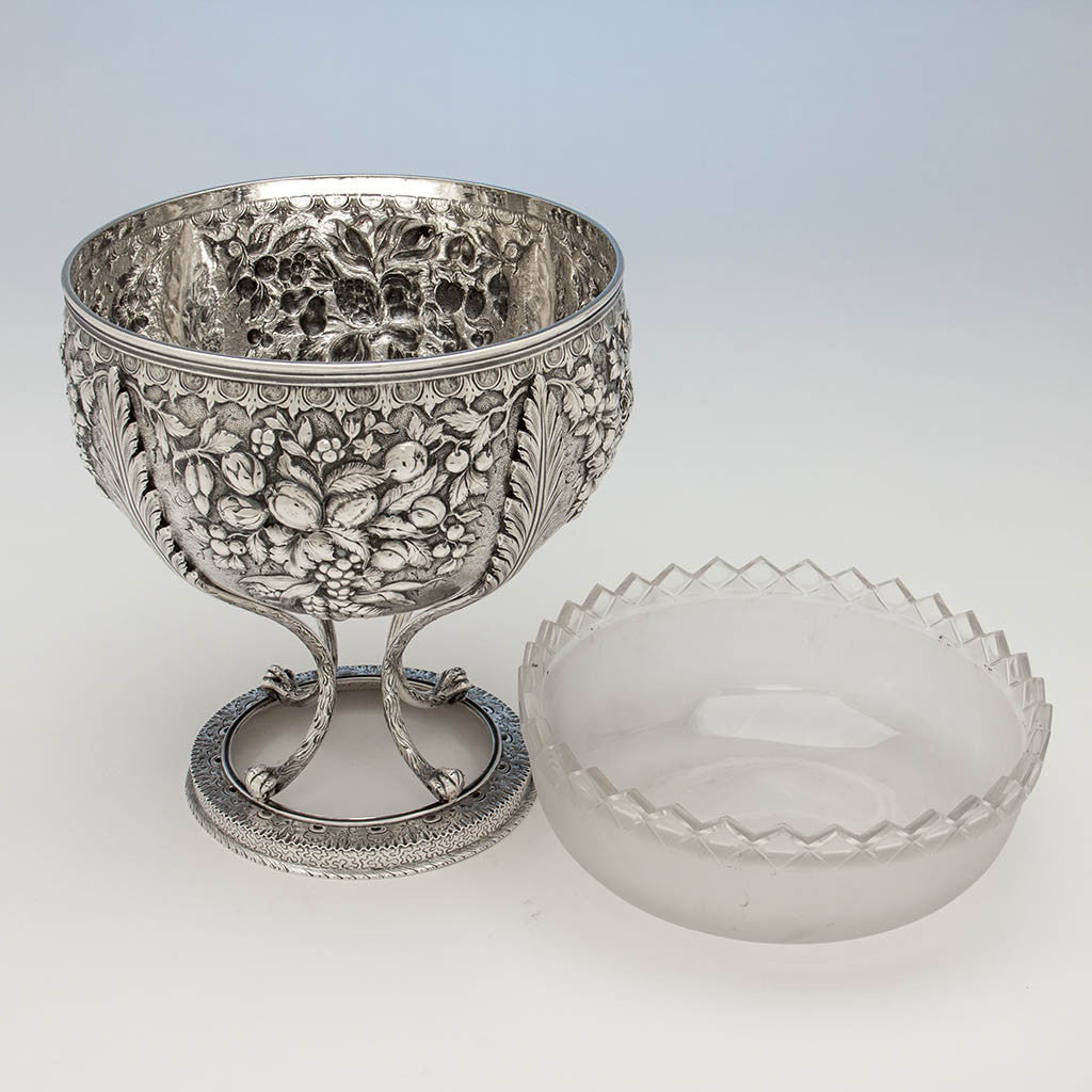 Parts to S. Kirk &amp; Sons Rare 11oz Silver Fruit Stand or Centerpiece Bowl, Baltimore, MD, 1860-68