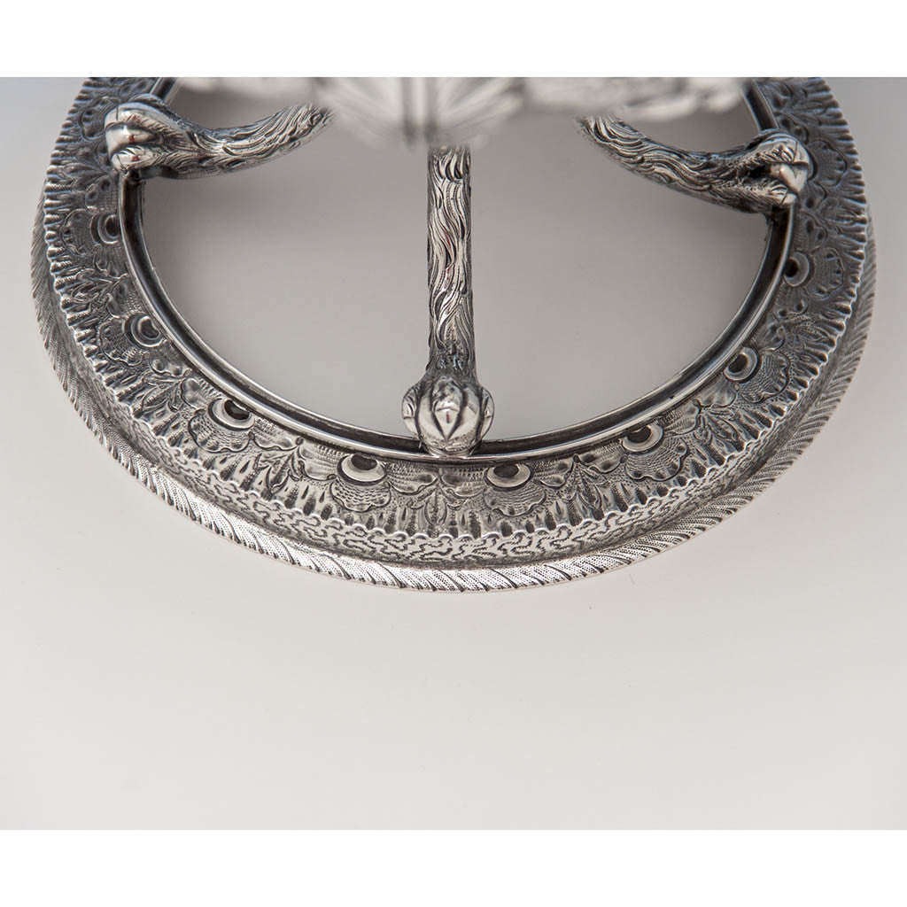 Base of S. Kirk &amp; Sons Rare 11oz Silver Fruit Stand or Centerpiece Bowl, Baltimore, MD, 1860-68