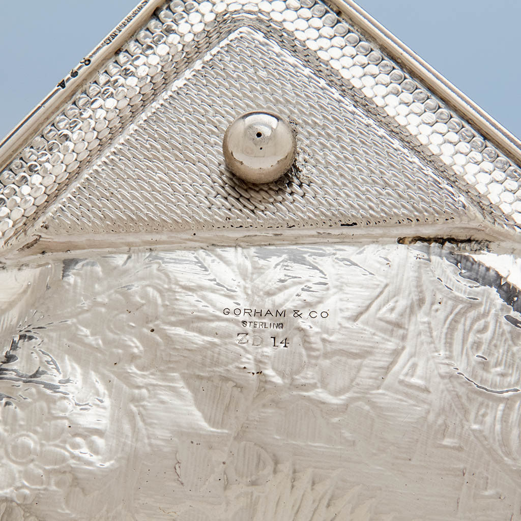 Gorham marks on Antique Sterling Silver Trompe l&#39;oeil Dish, Boston, 1881