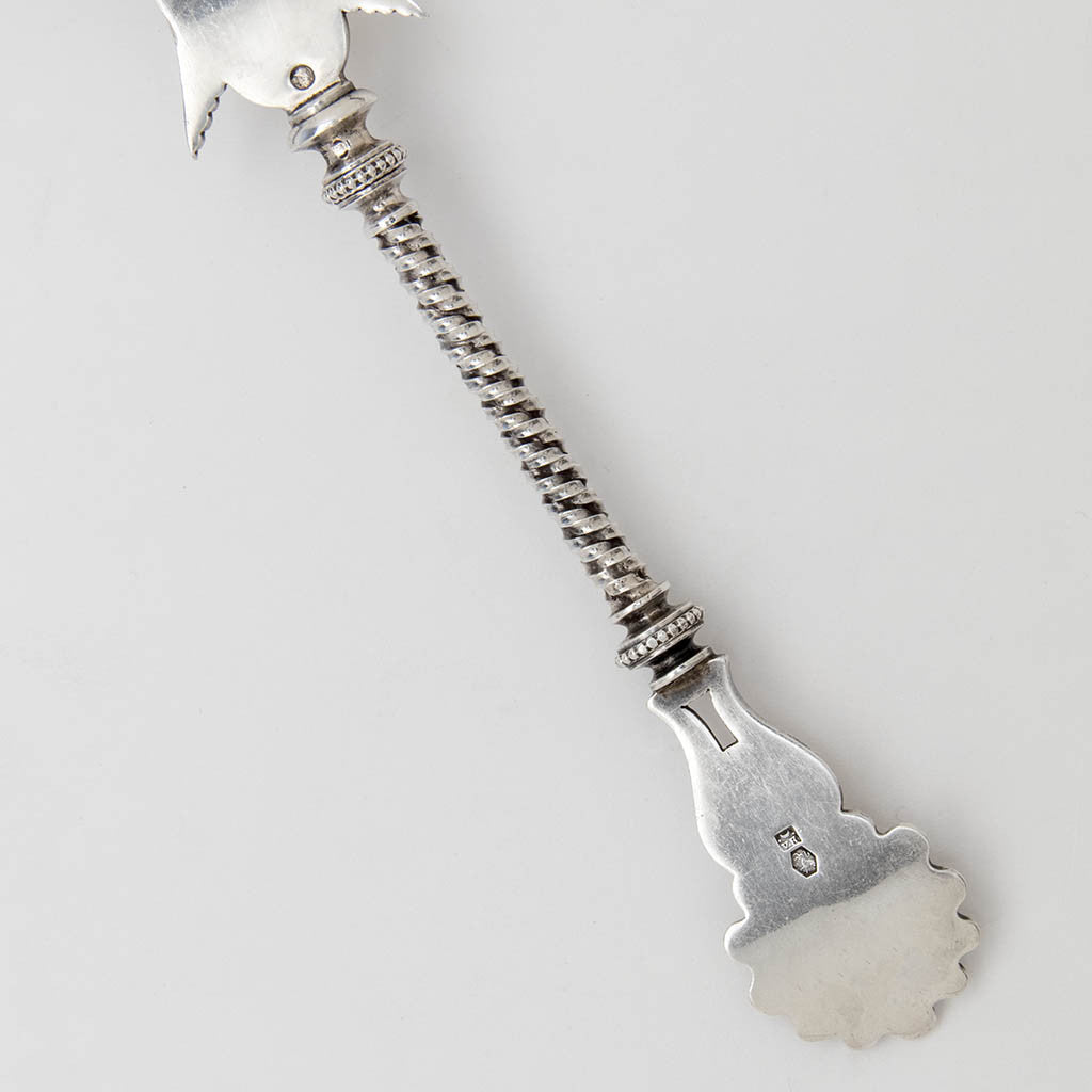 Marks on Kempen &amp; Zonen Dutch Antique Silver (833) Fish Server, Schoonhaven, Netherlands, late 19th century