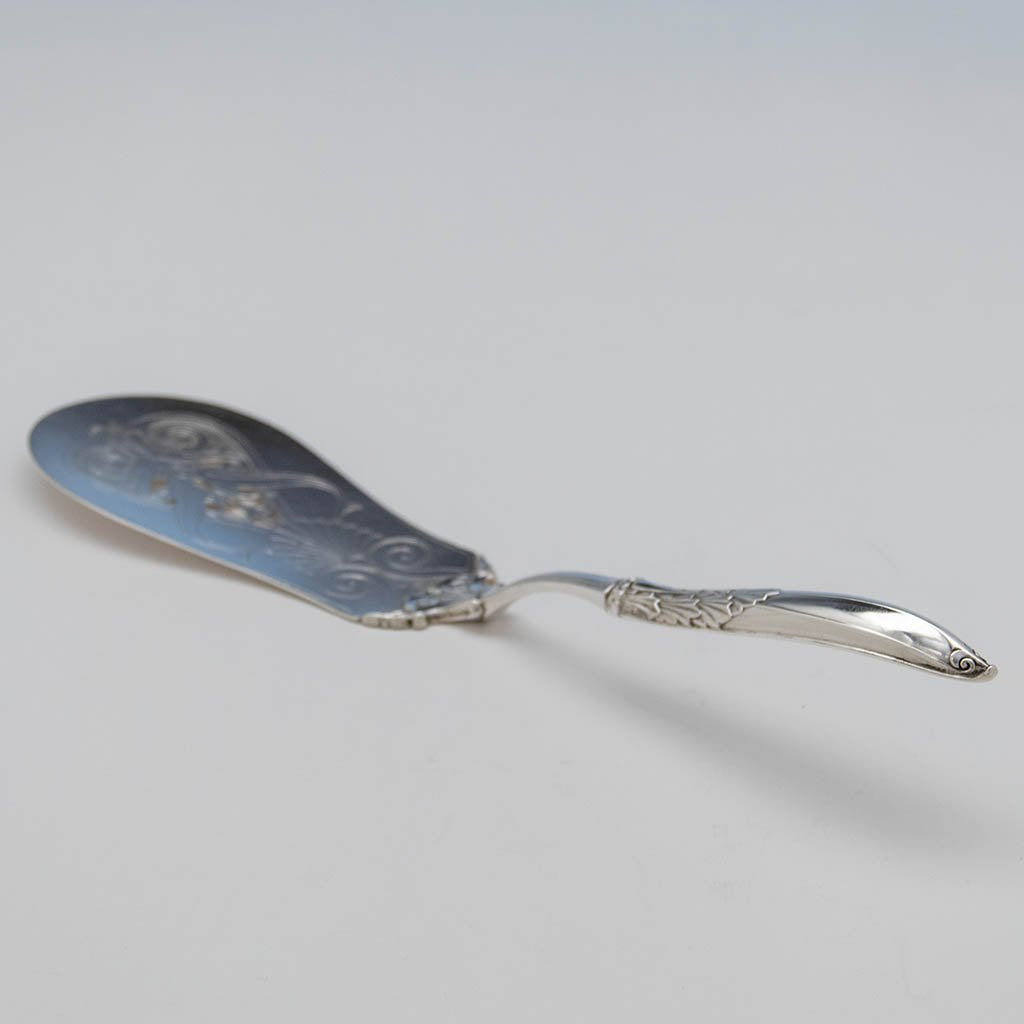 Wilhelm Christesen Antique Danish Silver Fish Server, Copenhagen, 1862
