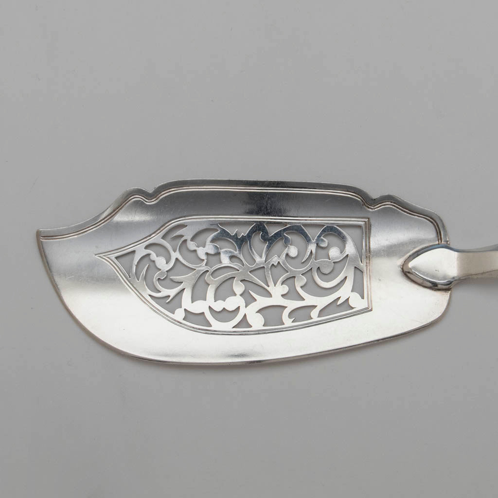 Blade to William Veith Antique Sterling Silver Fish Slice, Halifax, Canada, 1848-56