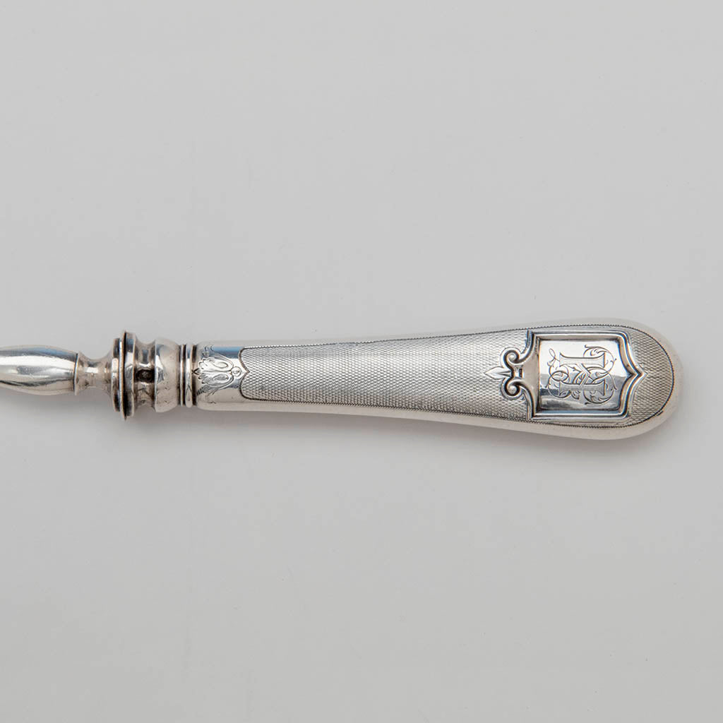 Handle to Louis Lotat Antique French 1st Standard (.950) Silver Fish Server, Paris, mid 19th century
