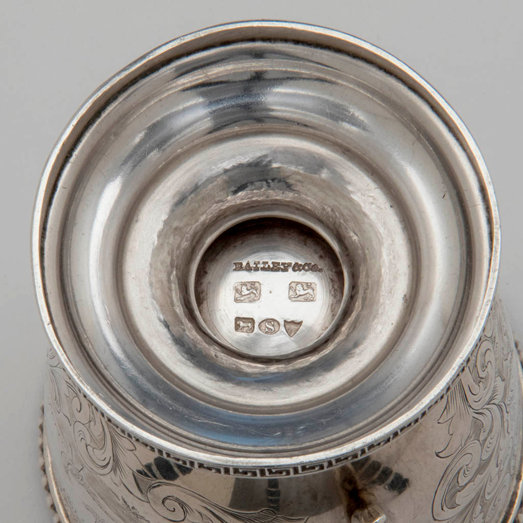 Marks on George Sharp for Bailey &amp; Co Sterling Silver Child&#39;s Cup, Philadelphia, PA, 1855