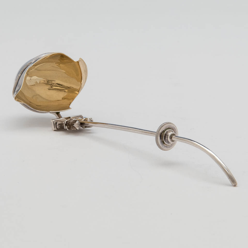Gilt bowl of Gorham Antique Sterling Silver Egyptian Cream Ladle, Providence, Ri, c. 1870&#39;s