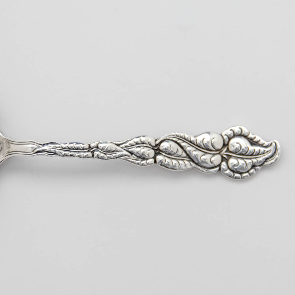 Handle to Tiffany &amp;amp; Co. &#39;Ailanthus&#39; Antique Sterling Silver Asparagus Fork, NYC, c. 1900