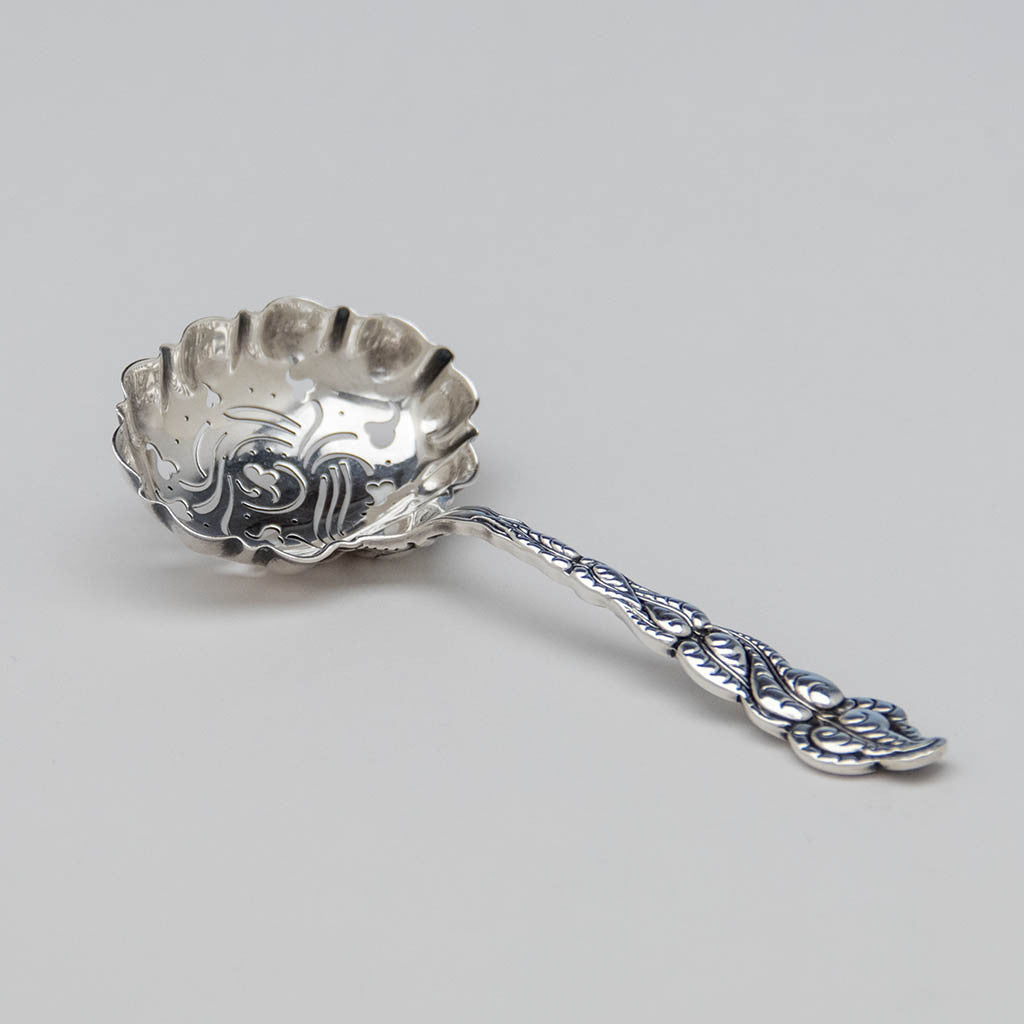 Tiffany &amp; Co. &#39;Ailanthus&#39; Antique Sterling Silver Asparagus Fork, NYC, c. 1900