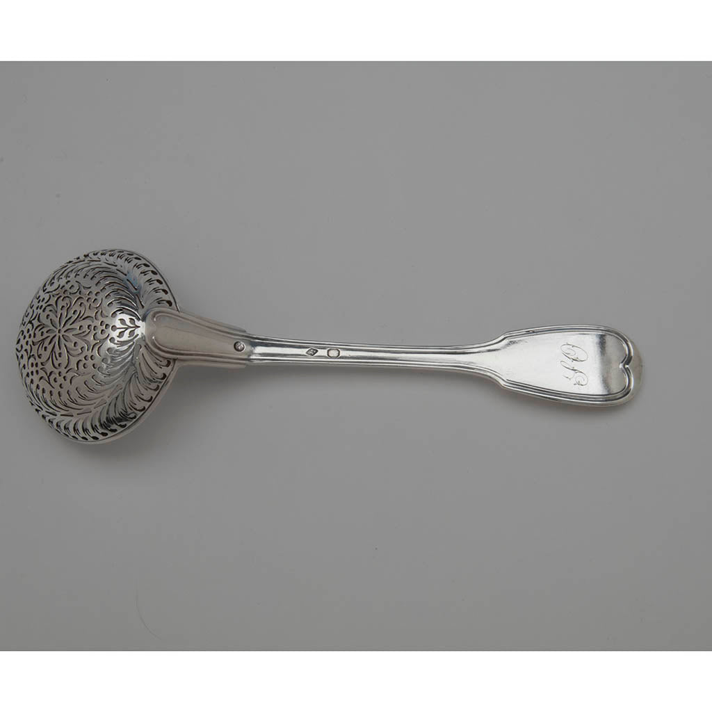 Back of Francois-Dominique Naudin French Silver Antique &#39;Fiddle Thread&#39; Sugar Sifter, Paris, 1819-38