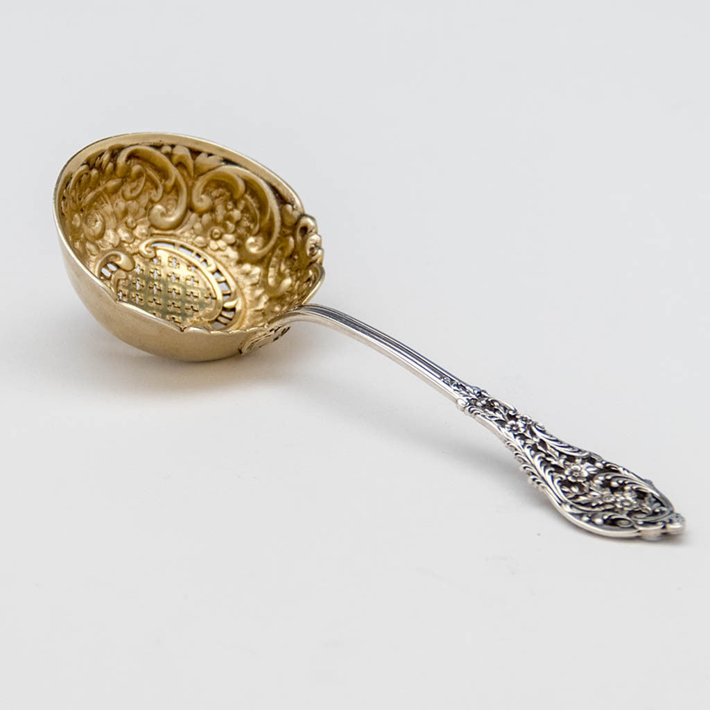 Dominick &amp; Haff &#39;Trianon Pierced&#39; Pattern Antique Sterling Silver Sugar Sifter, New York City, c. 1900