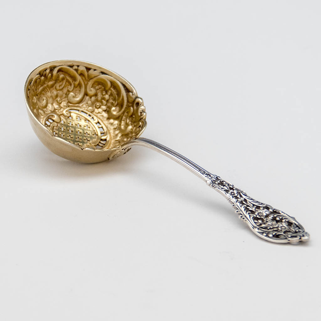 Dominick & Haff 'Trianon Pierced' Pattern Antique Sterling Silver Sugar Sifter, New York City, c. 1900