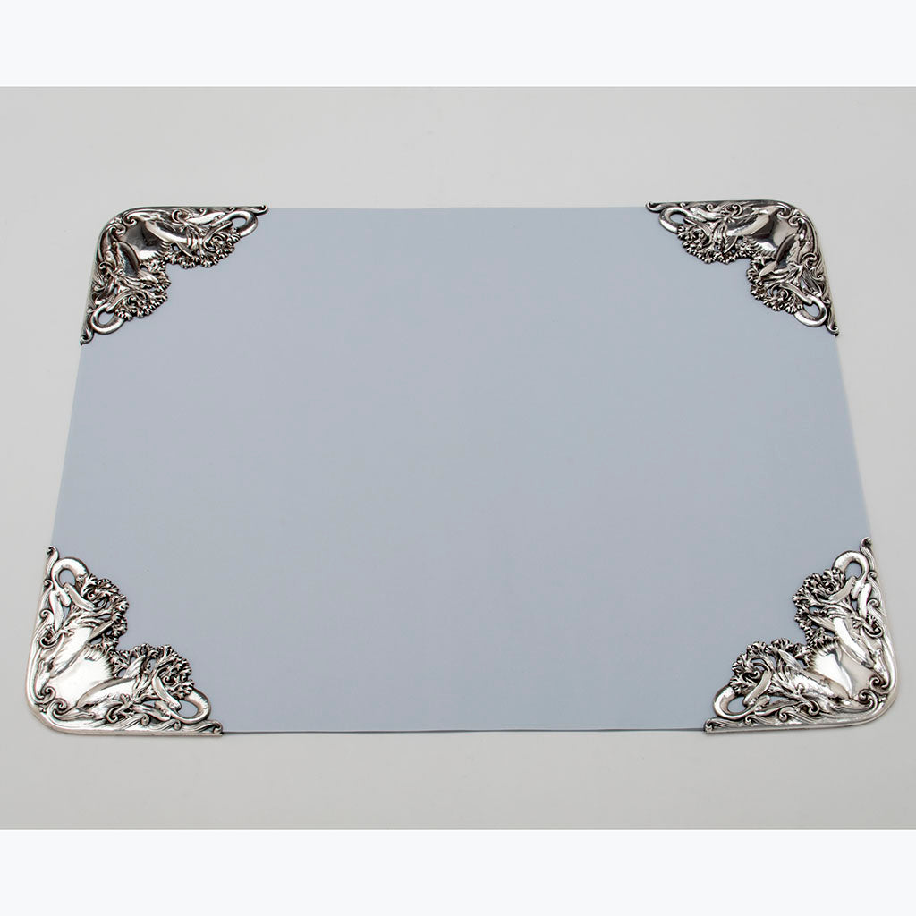 Whiting &#39;Diamond Jim Brady&#39; Sterling Art Nouveau Desk Set, NYC, c. 1900