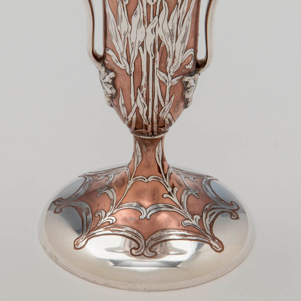 Base to Tiffany &amp; Co Antique Sterling Silver and Copper Vase, NYC, NY, 1903