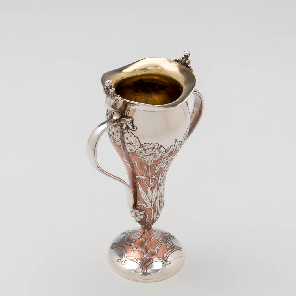 Interior of Tiffany &amp; Co Antique Sterling Silver and Copper Vase, NYC, NY, 1903