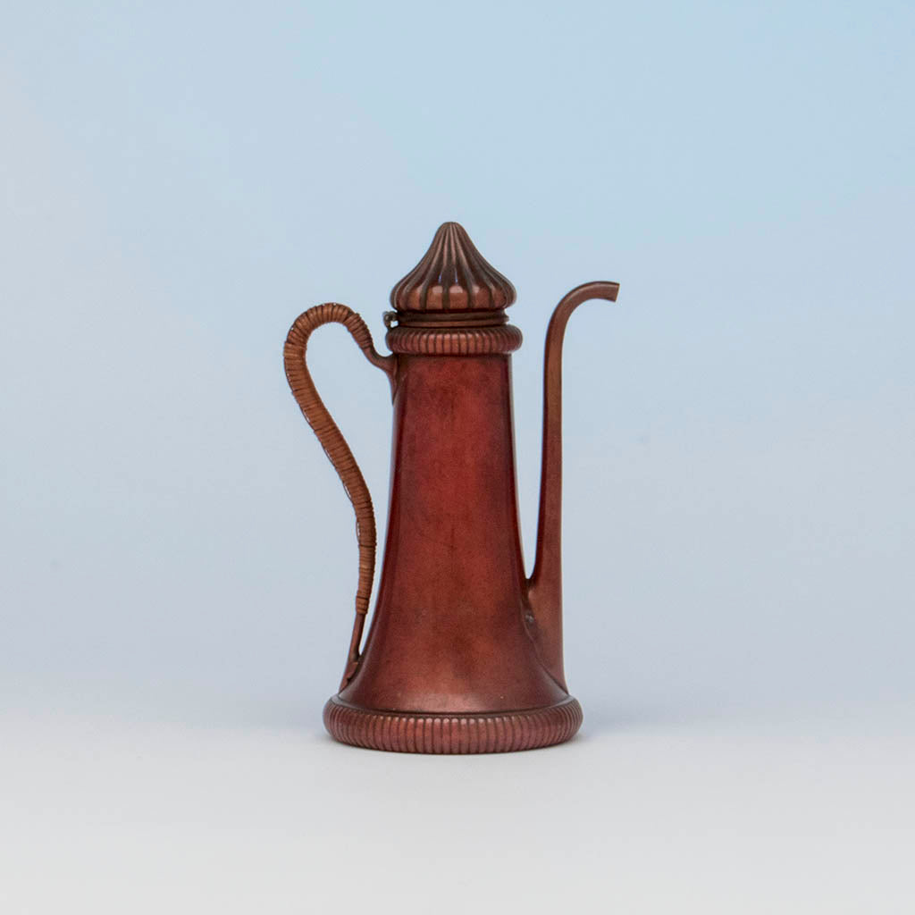 Gorham Antique Copper Demitasse Pot, Providence, RI, c. 1880's