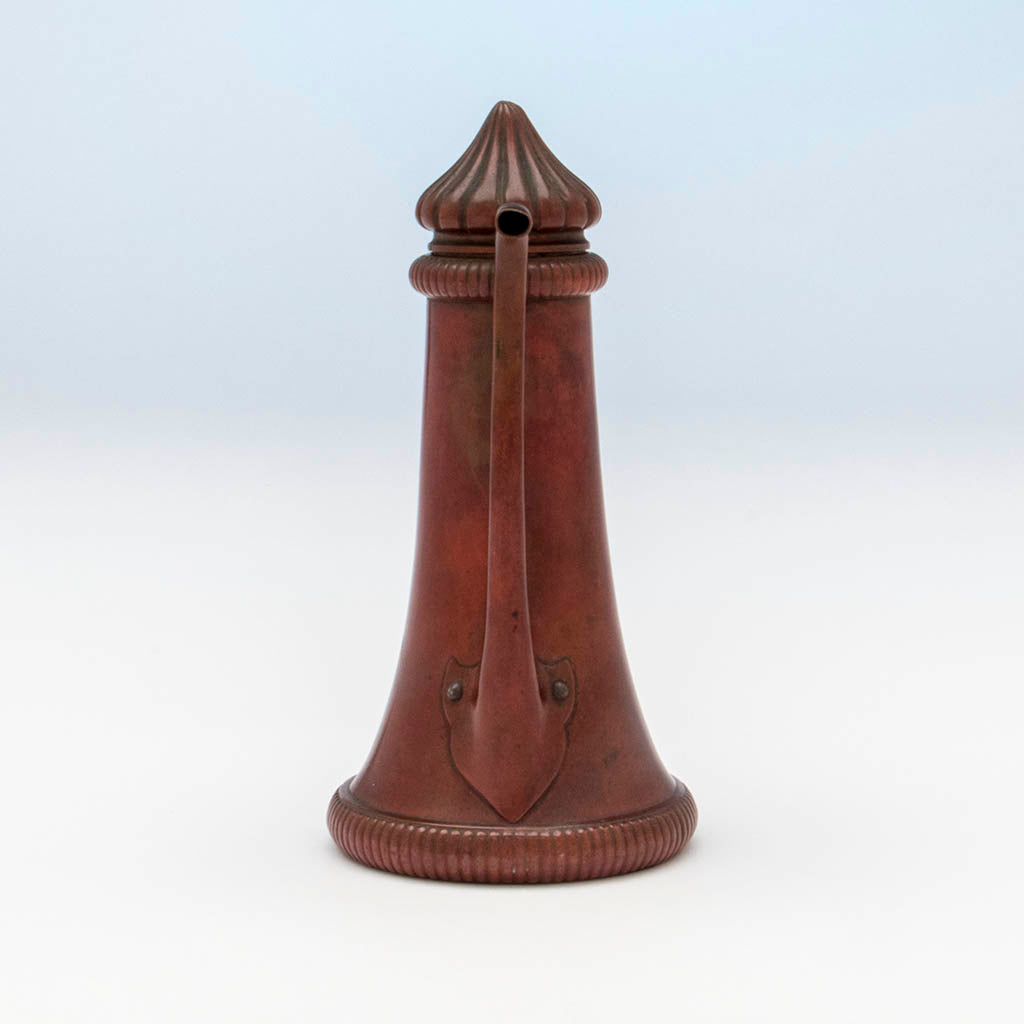 Spout to Gorham Antique Copper Demitasse Pot, Providence, RI, c. 1880&#39;s