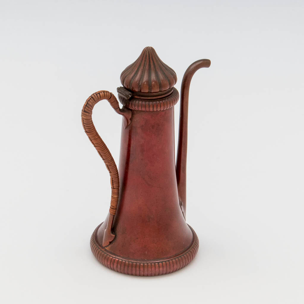 Handle to Gorham Antique Copper Demitasse Pot, Providence, RI, c. 1880&#39;s