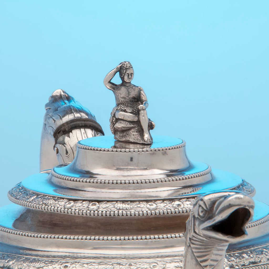 Spout opening of Kirk, Samuel Antique sterling Silver Coffee Service, Baltimore, MD, c. 1823