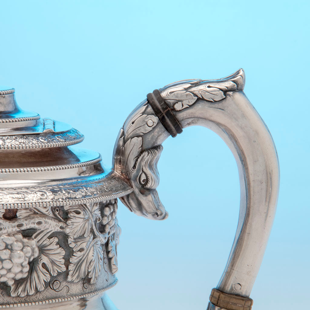 Handle to Kirk, Samuel Antique sterling Silver Coffee Service, Baltimore, MD, c. 1823