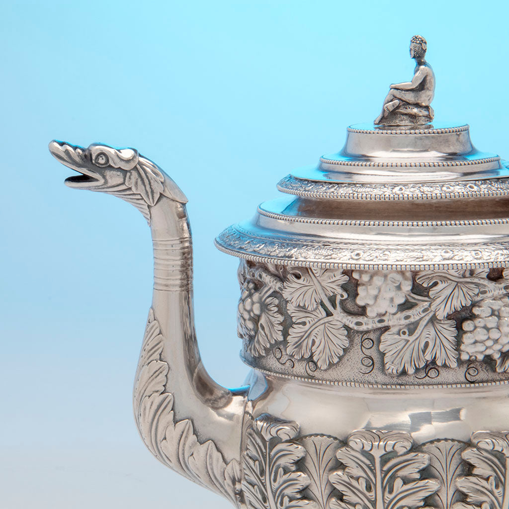 Spout to Kirk, Samuel Antique sterling Silver Coffee Service, Baltimore, MD, c. 1823