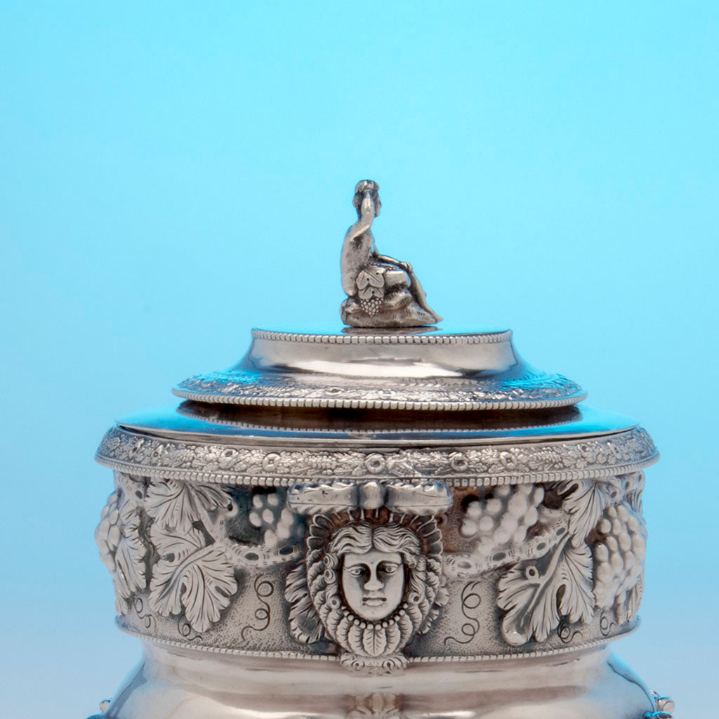 Sugar bowl handle of Kirk, Samuel Antique sterling Silver Coffee Service, Baltimore, MD, c. 1823