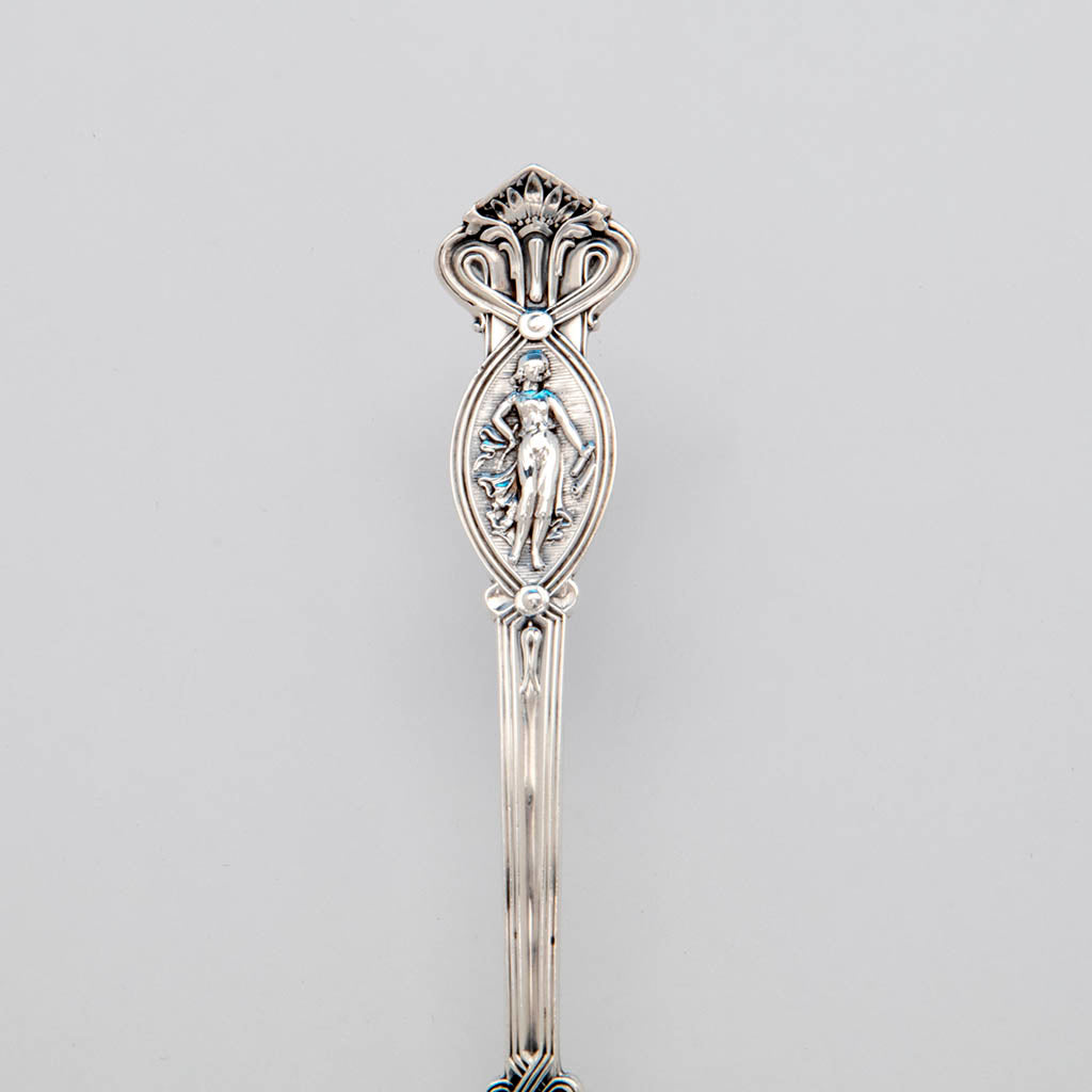 Handle to John Wendt &#39;Apollo&#39; Pattern Antique Sterling Silver Pie Server, NYC, c. late 1860s