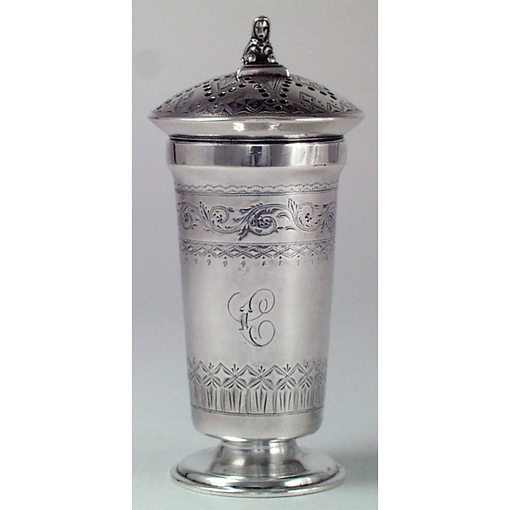 Kirk 11 oz Egyptian Revival Muffineer c. 1870