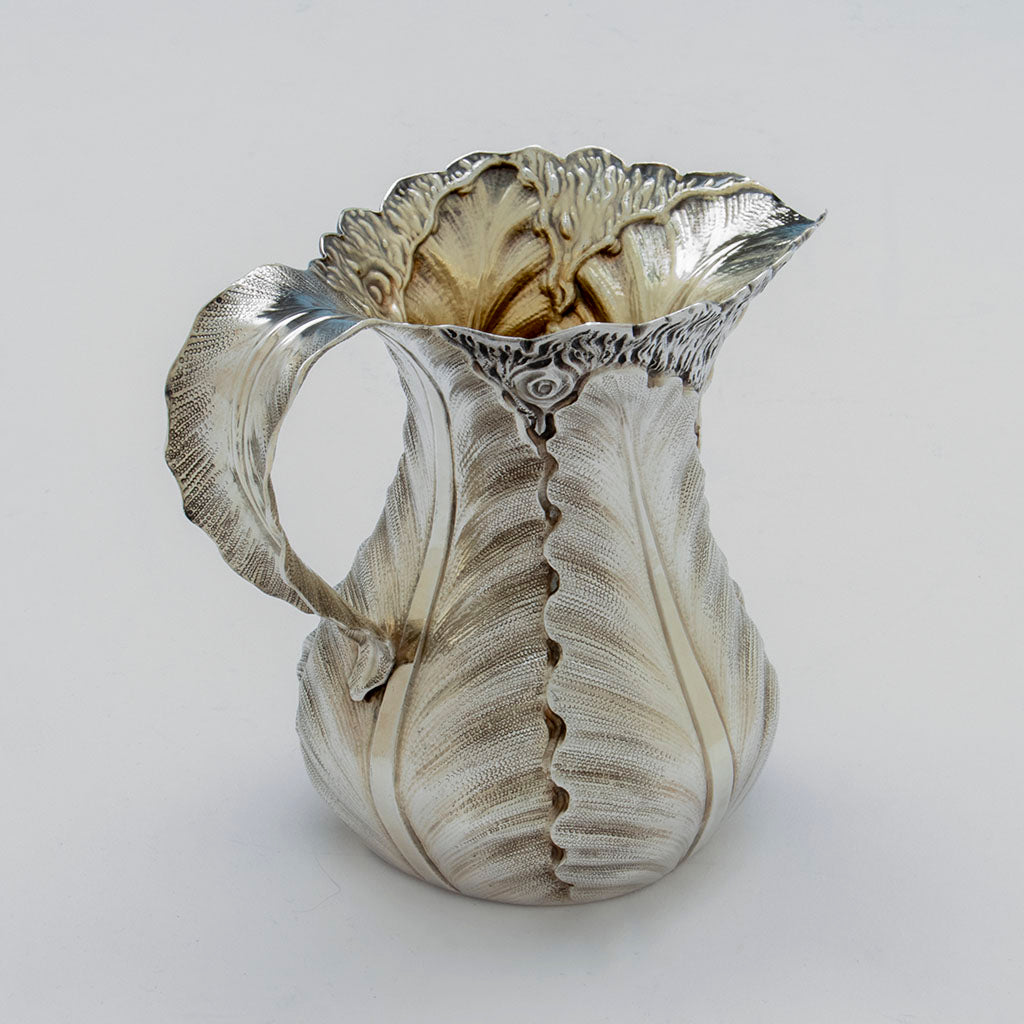 Creamer of Durgin Antique Sterling Silver Aesthetic Movement Creamer and Sugar, Concord, NH, c. 1880&#39;s