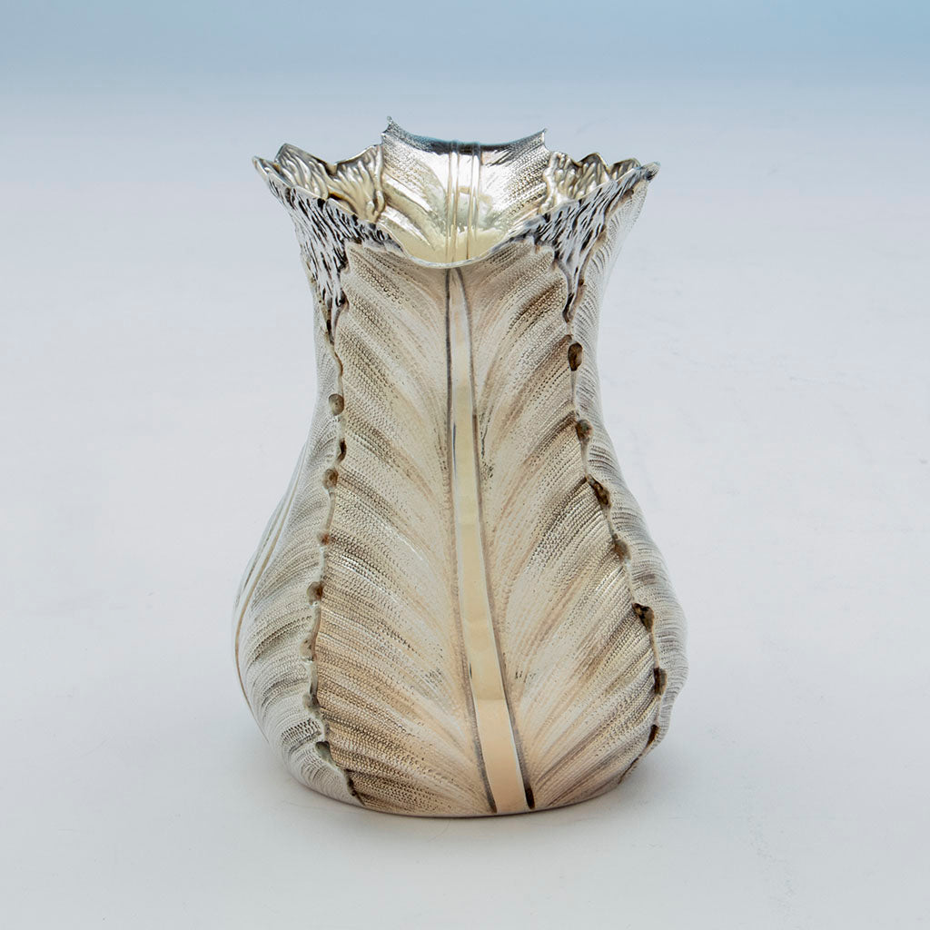 Durgin Antique Sterling Silver Aesthetic Movement Creamer and Sugar, Concord, NH, c. 1880s